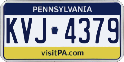 PA license plate KVJ4379