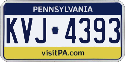 PA license plate KVJ4393