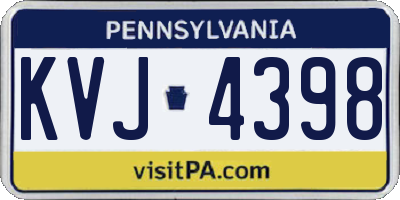 PA license plate KVJ4398