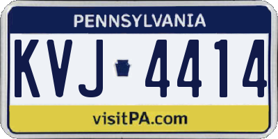 PA license plate KVJ4414