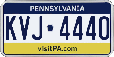 PA license plate KVJ4440