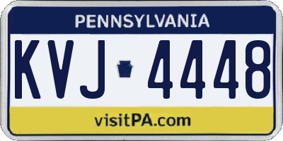 PA license plate KVJ4448