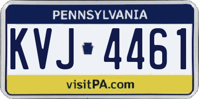 PA license plate KVJ4461