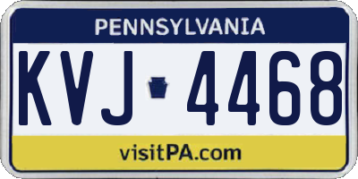 PA license plate KVJ4468