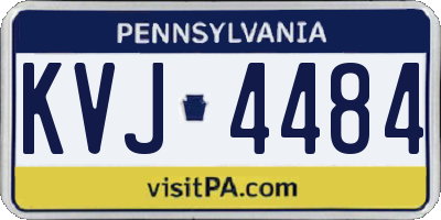 PA license plate KVJ4484