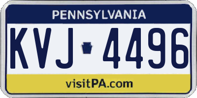 PA license plate KVJ4496