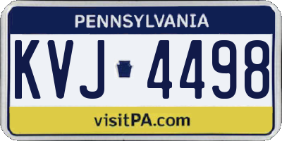 PA license plate KVJ4498