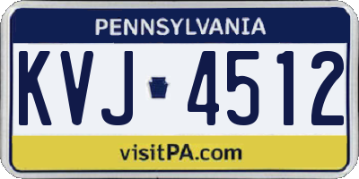 PA license plate KVJ4512