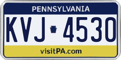 PA license plate KVJ4530