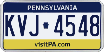 PA license plate KVJ4548