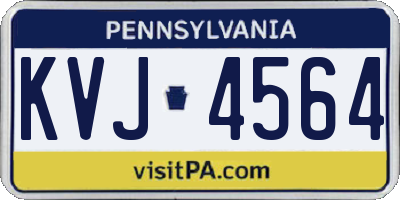 PA license plate KVJ4564