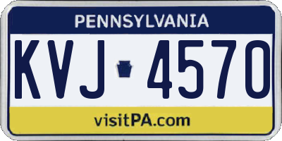 PA license plate KVJ4570