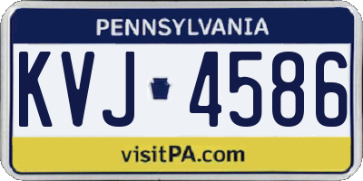 PA license plate KVJ4586