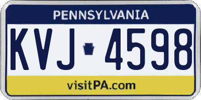 PA license plate KVJ4598