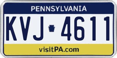 PA license plate KVJ4611