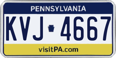 PA license plate KVJ4667