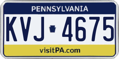 PA license plate KVJ4675