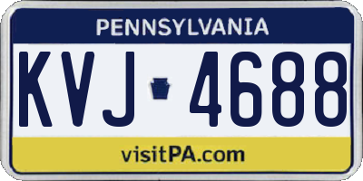 PA license plate KVJ4688
