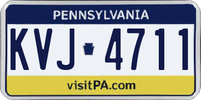 PA license plate KVJ4711