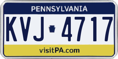 PA license plate KVJ4717