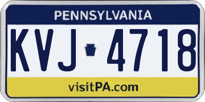 PA license plate KVJ4718