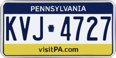 PA license plate KVJ4727