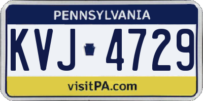 PA license plate KVJ4729