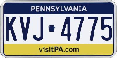 PA license plate KVJ4775