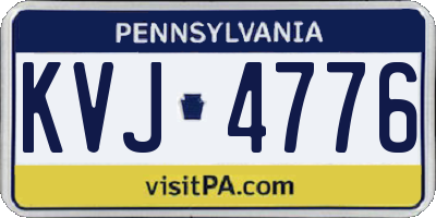 PA license plate KVJ4776