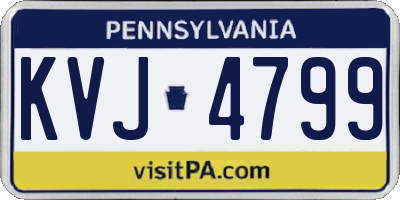 PA license plate KVJ4799