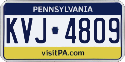 PA license plate KVJ4809