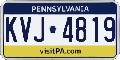 PA license plate KVJ4819