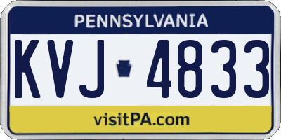 PA license plate KVJ4833