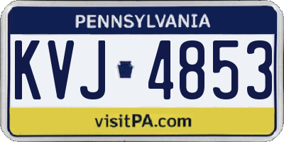 PA license plate KVJ4853