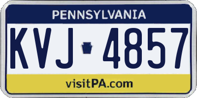 PA license plate KVJ4857