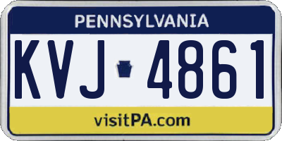 PA license plate KVJ4861