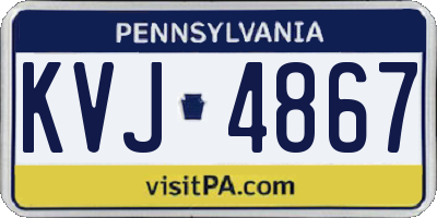 PA license plate KVJ4867