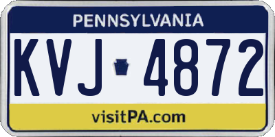 PA license plate KVJ4872
