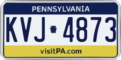 PA license plate KVJ4873