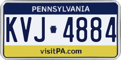 PA license plate KVJ4884