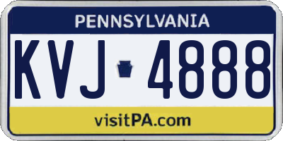 PA license plate KVJ4888