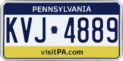 PA license plate KVJ4889