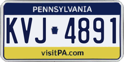 PA license plate KVJ4891