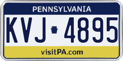 PA license plate KVJ4895