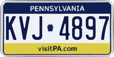 PA license plate KVJ4897