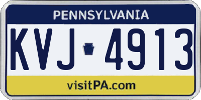 PA license plate KVJ4913