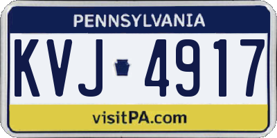 PA license plate KVJ4917
