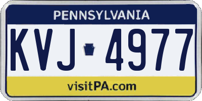 PA license plate KVJ4977