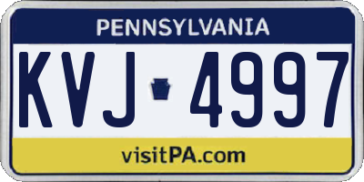 PA license plate KVJ4997