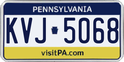 PA license plate KVJ5068